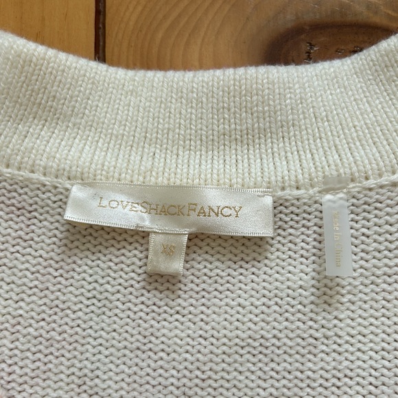 LoveShackFancy Boscom Pink Leopard Print Cardigan - Picture 2 of 3